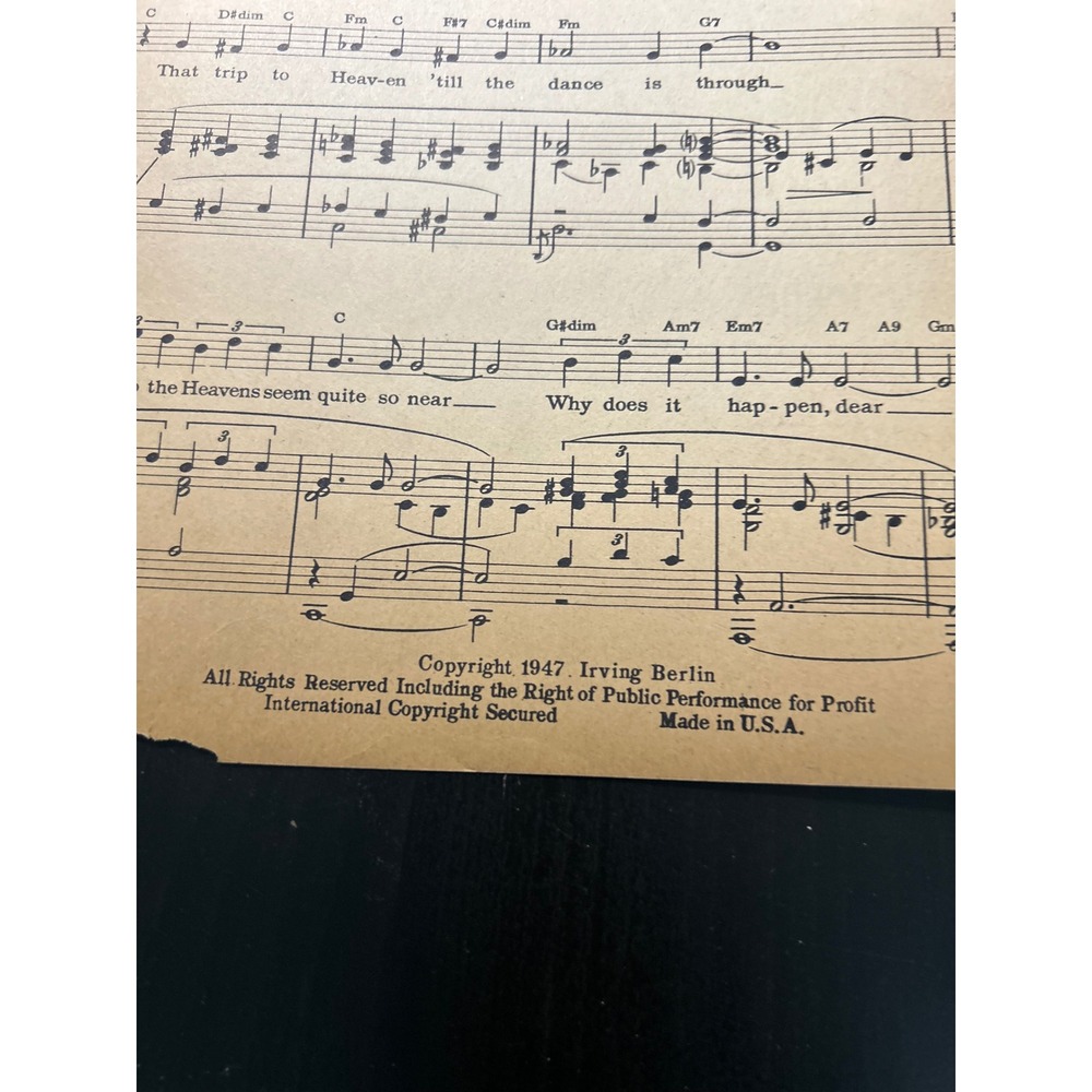 Sheet Music Easter Parade Irving Berlin It Only Happens When I Dance With You MG - Picture 10 of 11